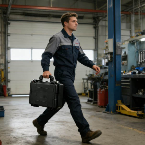 Custodia per il trasporto di attrezzature in plastica